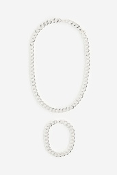 [FAS-023] White Necklace and Bracelet